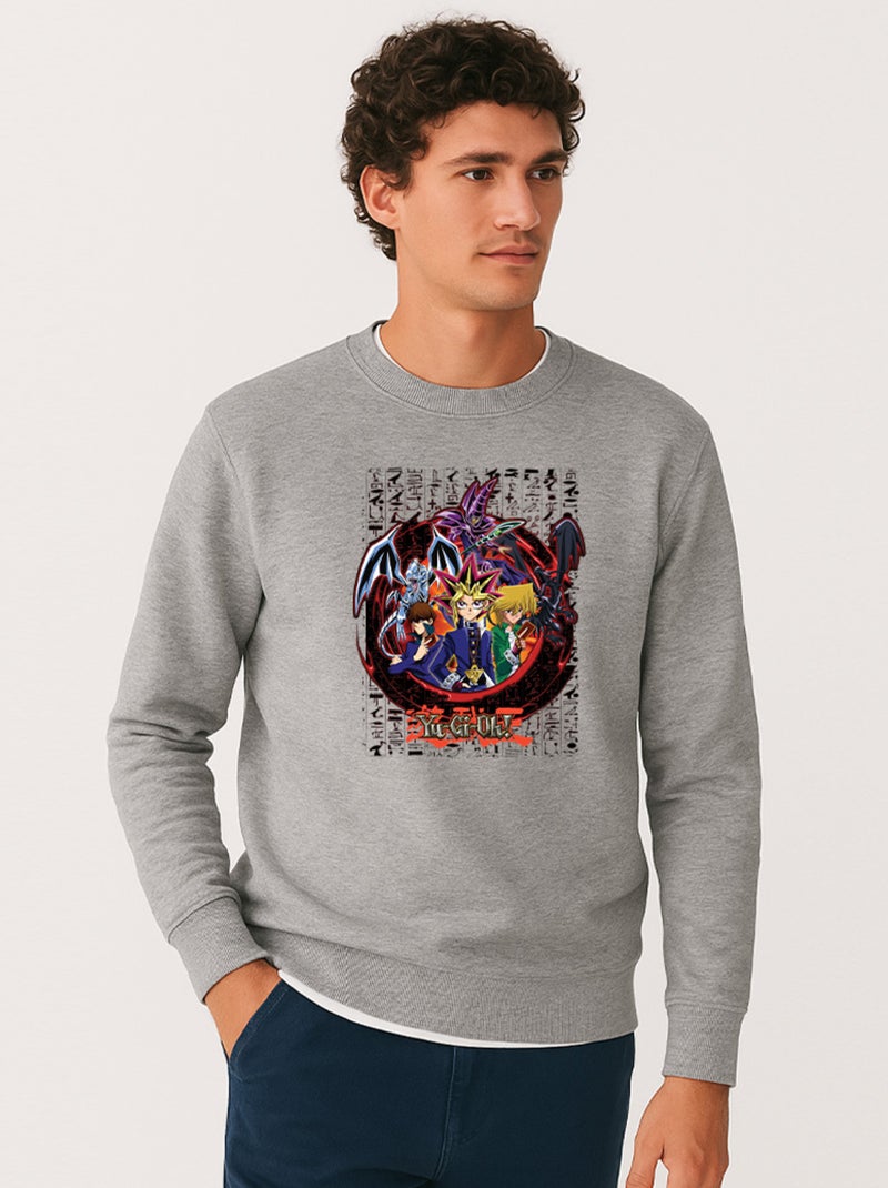 Sweat Homme - YU GI OH 7 Gris chiné - Kiabi