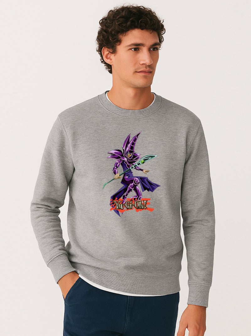 Sweat Homme - YU GI OH 9 Gris chiné - Kiabi