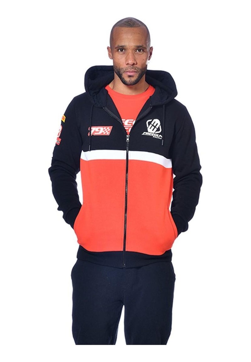 Sweat homme à capuche avec zip Collection Racing Freegun Rouge - Kiabi