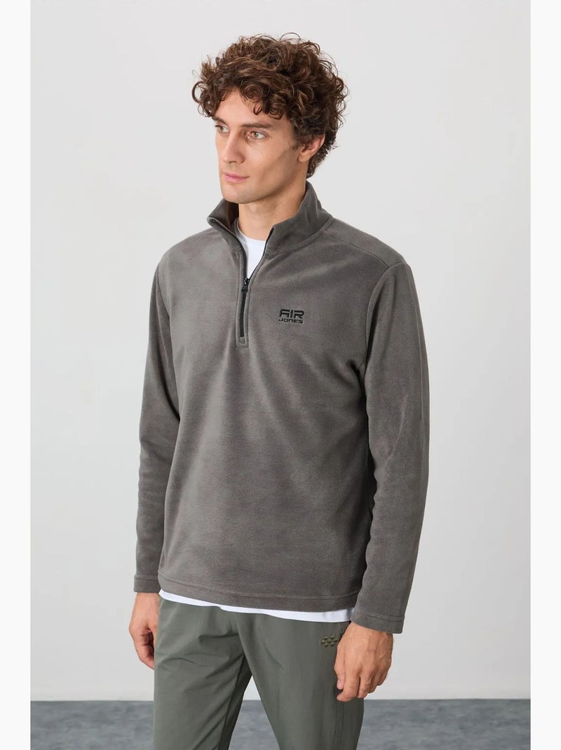 Sweat homme à demi-zip tommy Gris Noir - Kiabi