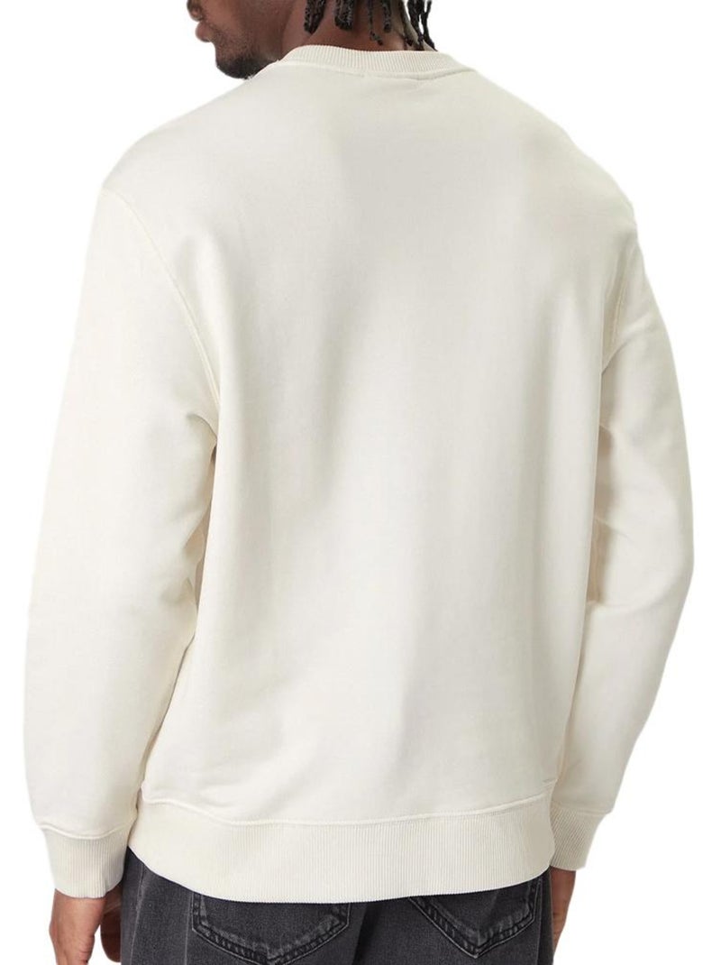 Sweat  Homme Calvin Klein 350terry Monog Blanc - Kiabi