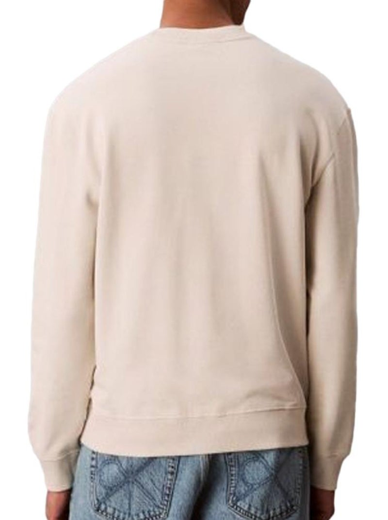 Sweat Homme Calvin Klein Ecru - Kiabi