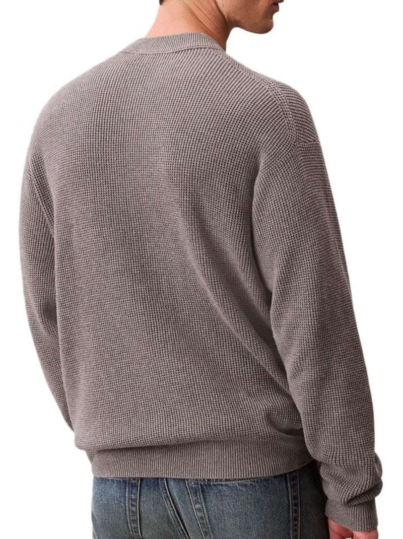 Sweat Homme Calvin Klein Gris Argenté - Kiabi