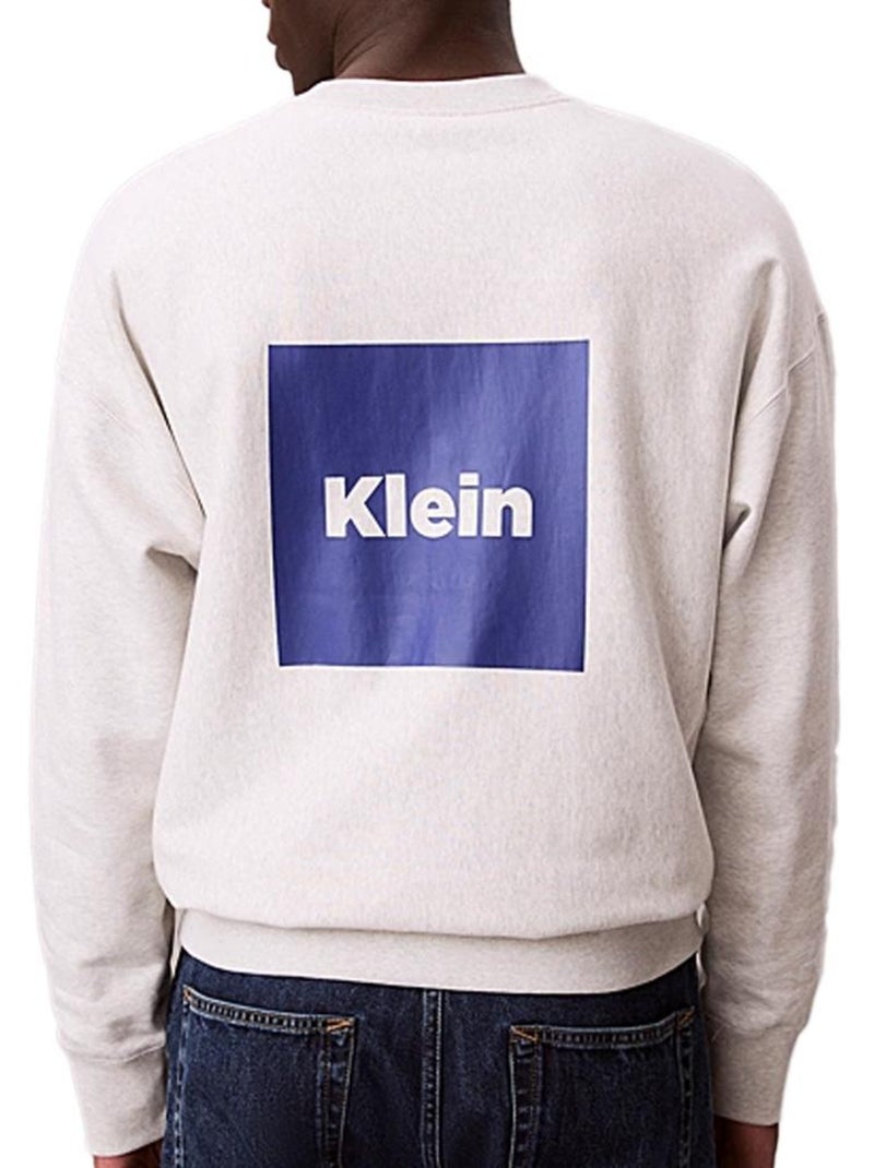 Sweat Homme Calvin Klein Jeans Gris Argenté - Kiabi
