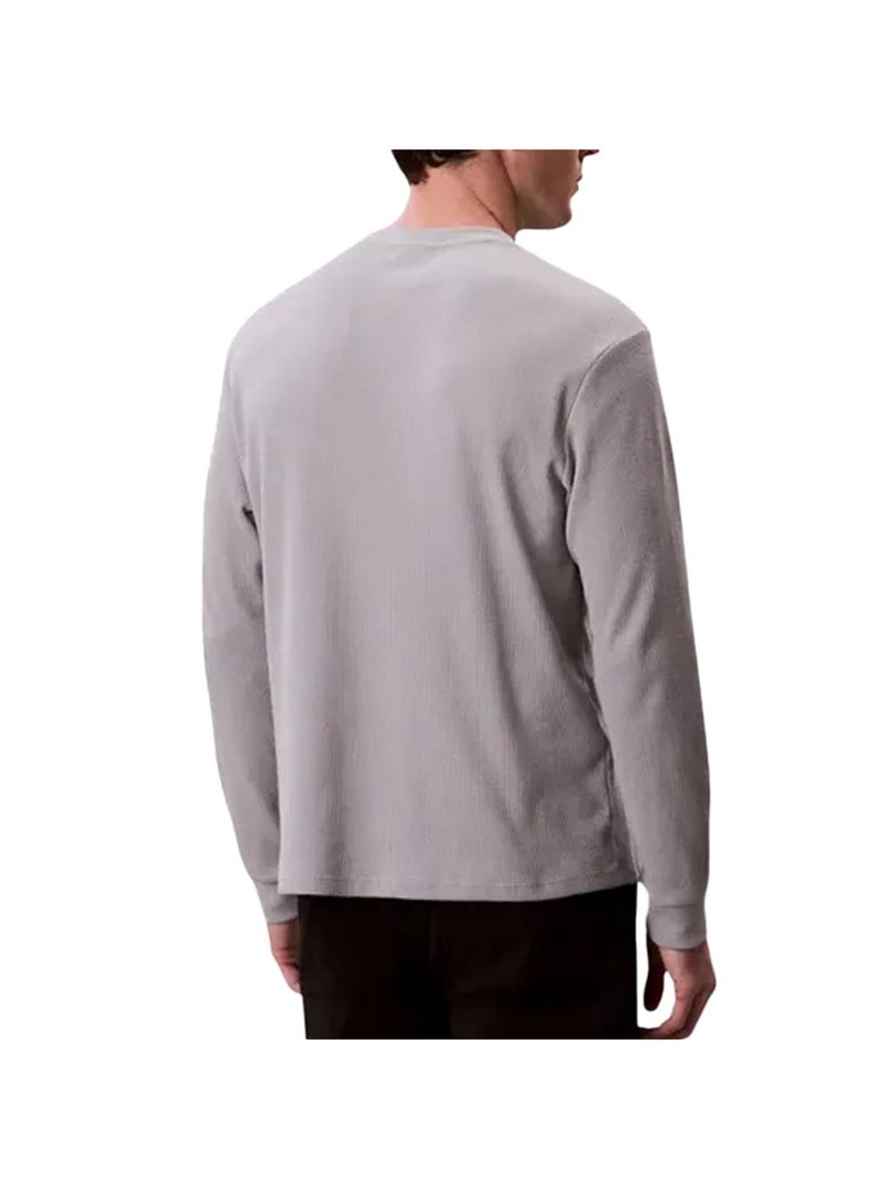 Sweat  Homme Calvin Klein Jeans Waffle Badge Gris - Kiabi