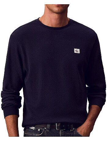 Sweat Homme Calvin Klein Jeans Waffle Badges