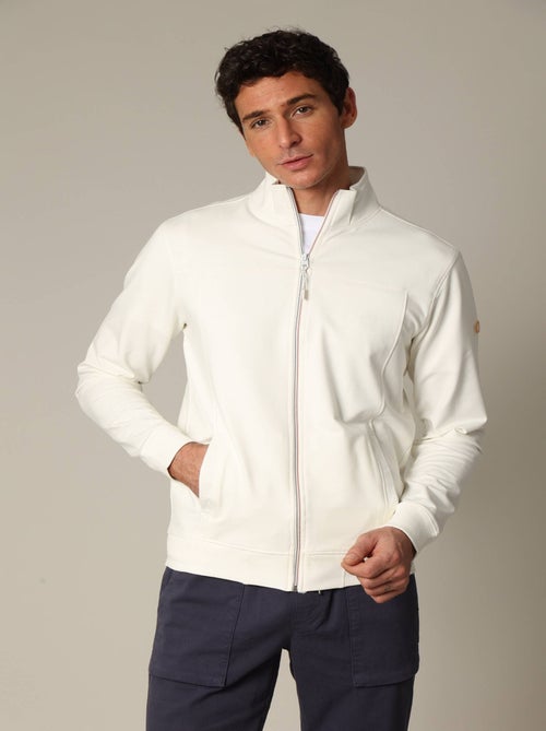 Sweat homme coupe classique avec col montant zippé 'Deeluxe' - Kiabi
