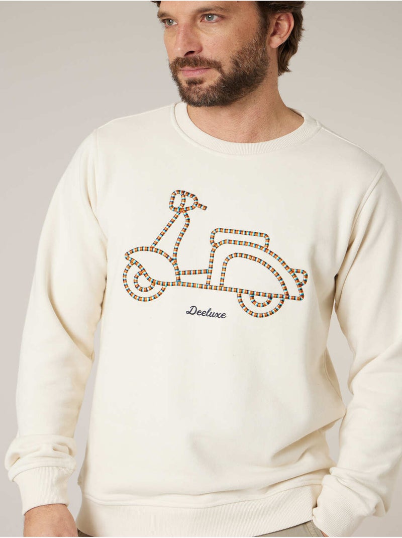 Sweat homme en coton doux 'deeluxe' Beige sable - Kiabi