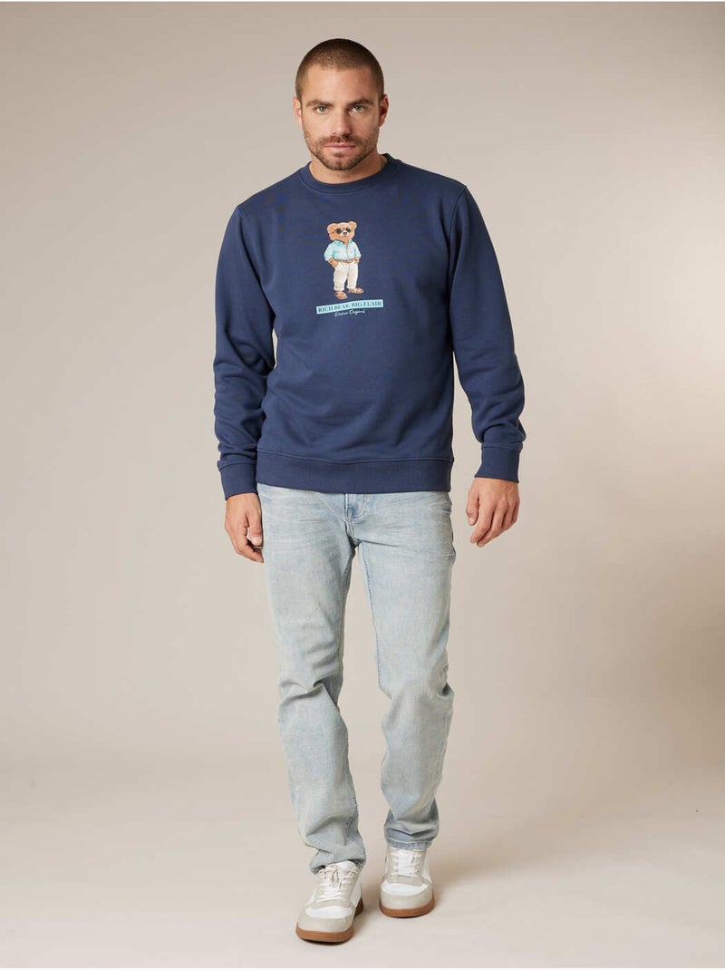 Sweat homme en coton doux 'Deeluxe' Bleu foncé - Kiabi