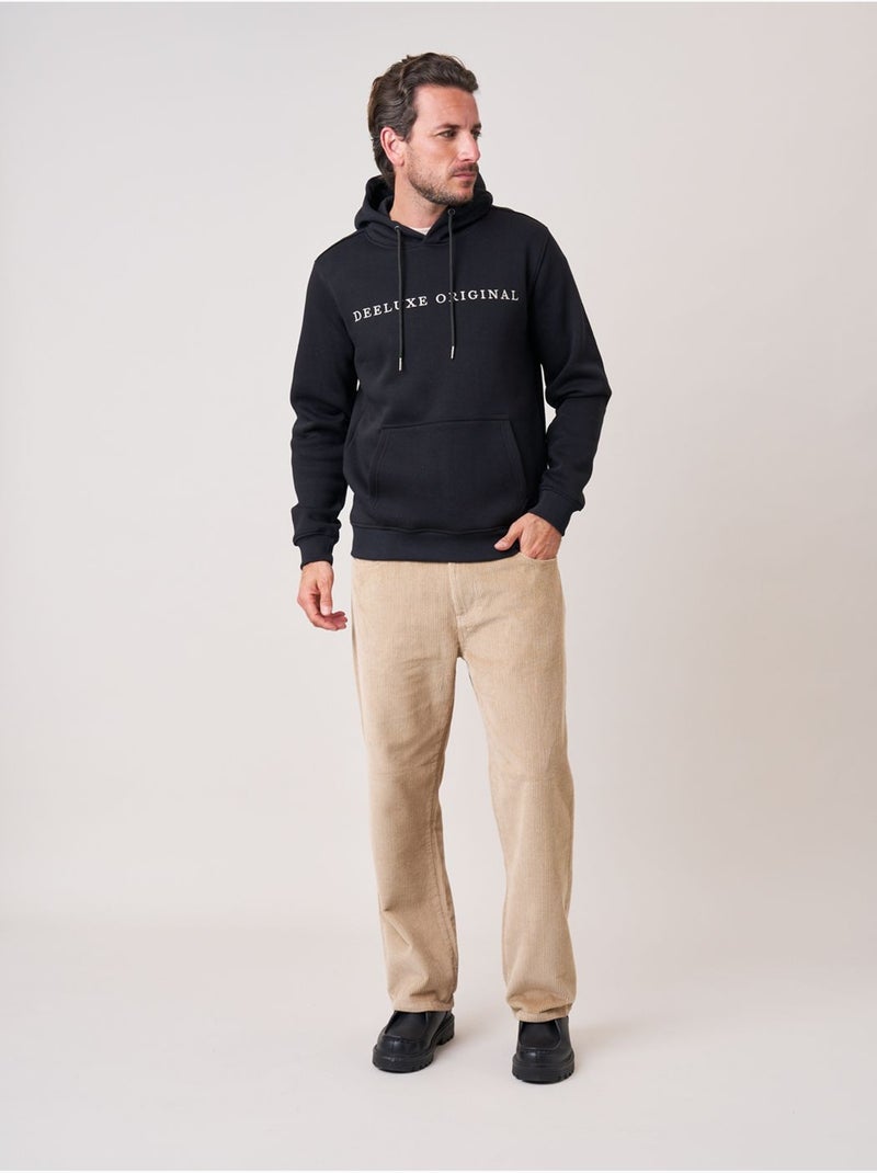 Sweat homme en coton mélangé 'deeluxe' Noir - Kiabi