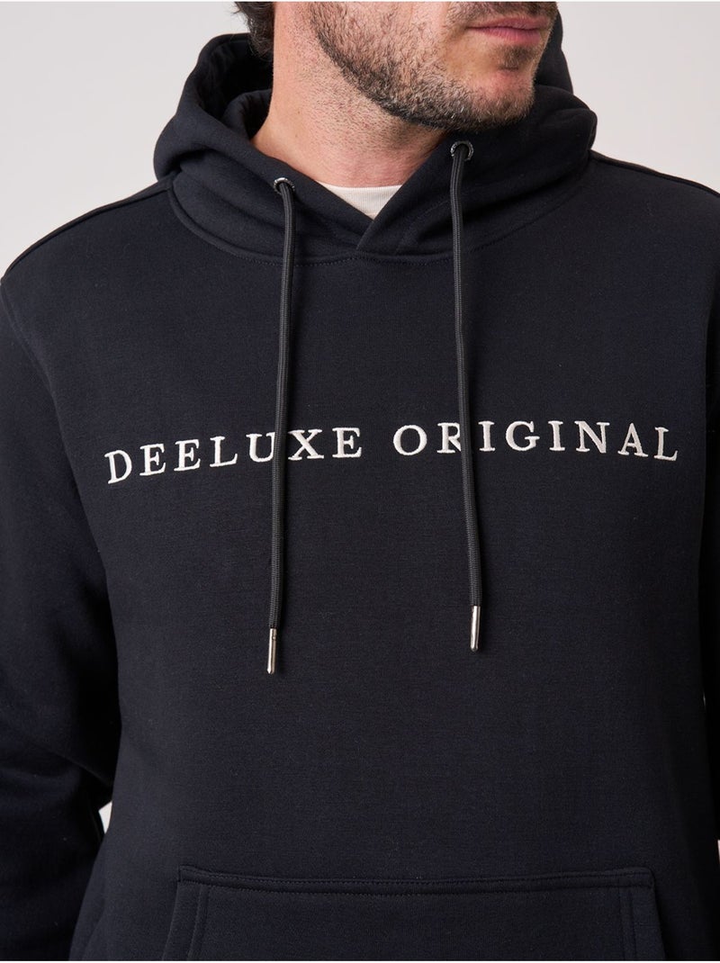 Sweat homme en coton mélangé 'deeluxe' Noir - Kiabi