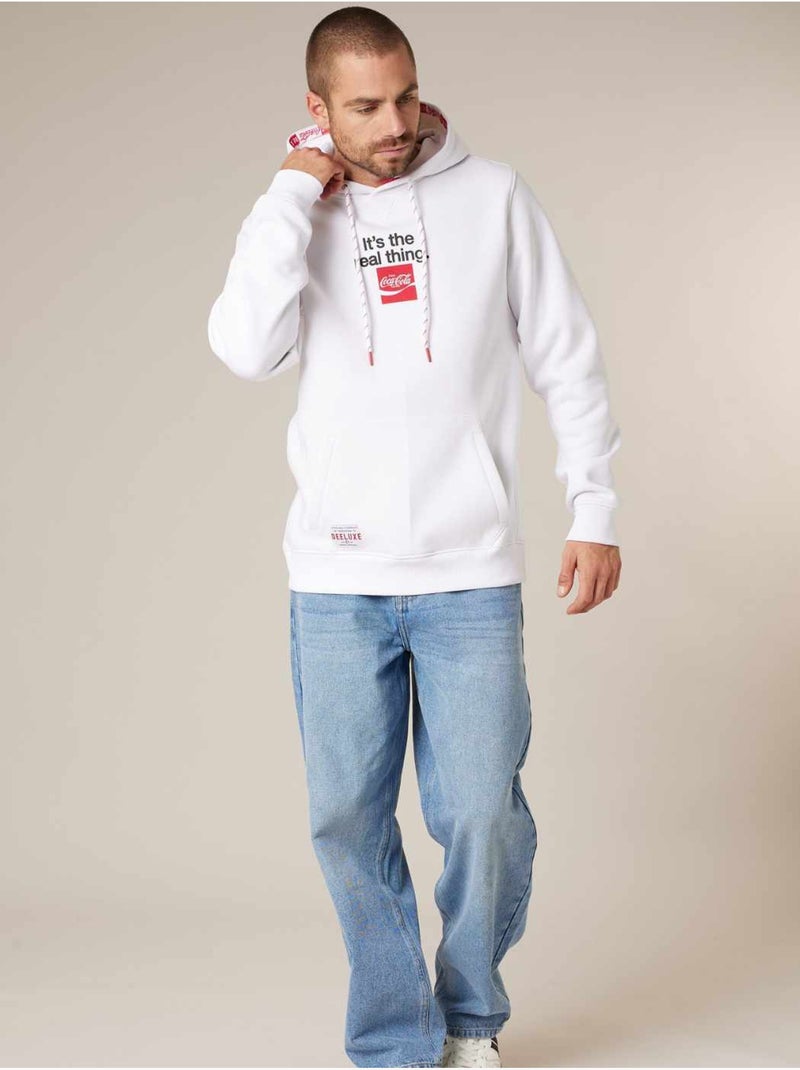 Sweat homme en coton mélangé DEELUXE X coca-COLA 'Deeluxe' Blanc - Kiabi