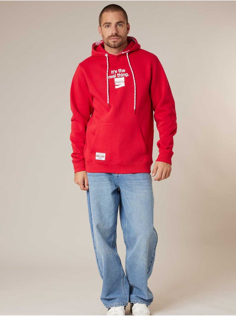 Sweat homme en coton mélangé DEELUXE X coca-COLA 'Deeluxe' Rouge - Kiabi
