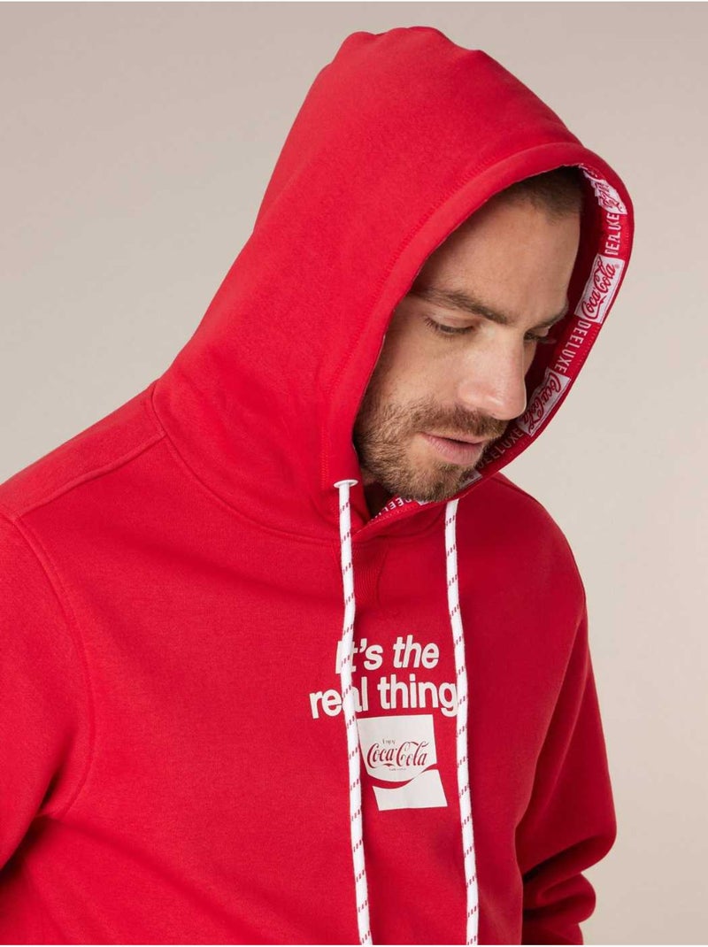 Sweat homme en coton mélangé DEELUXE X coca-COLA 'Deeluxe' Rouge - Kiabi