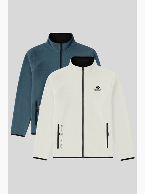 Sweat homme en maille peluche à fermeture éclair tommy - Kiabi