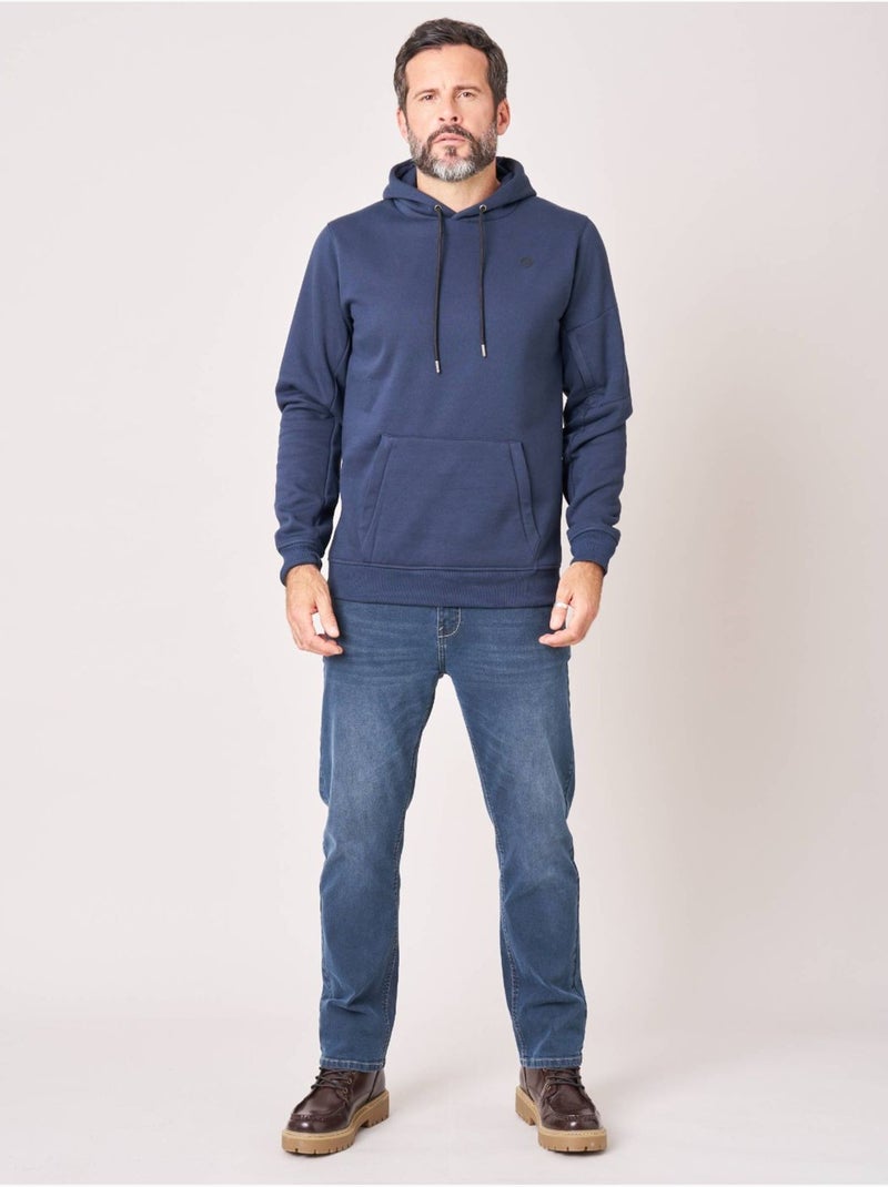 Sweat homme en molleton uni 'Deeluxe' Bleu marine - Kiabi