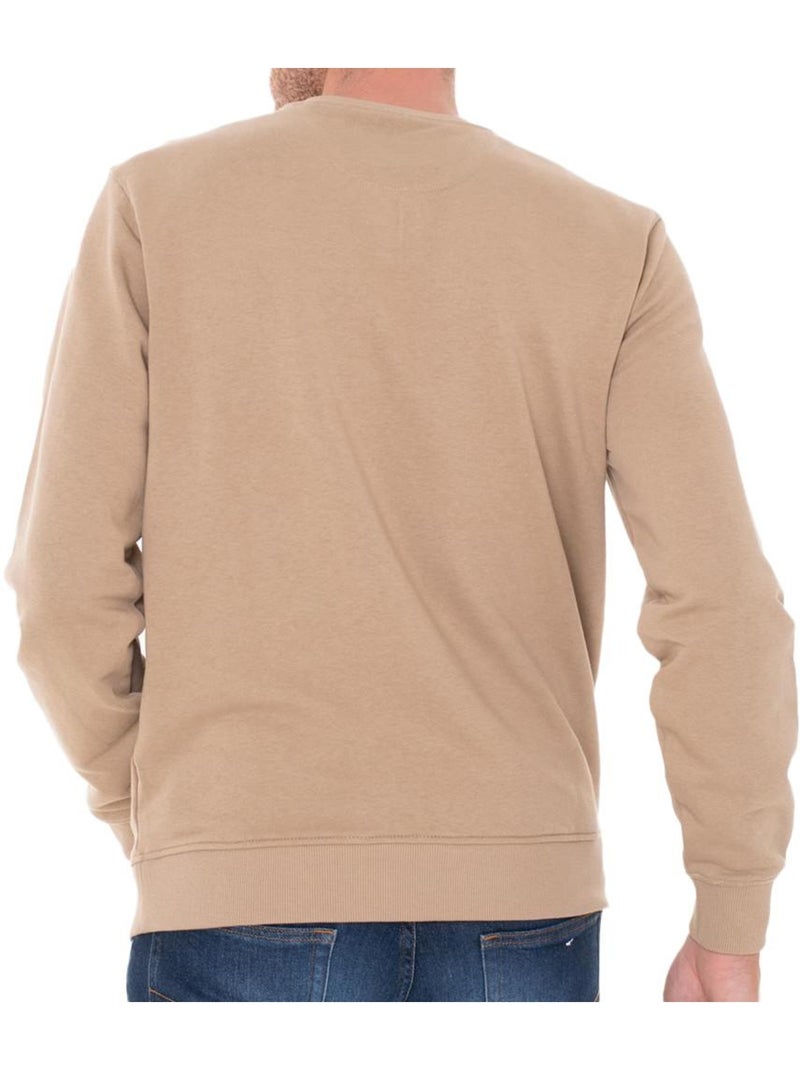 Sweat Homme Guess Brode Beige - Kiabi