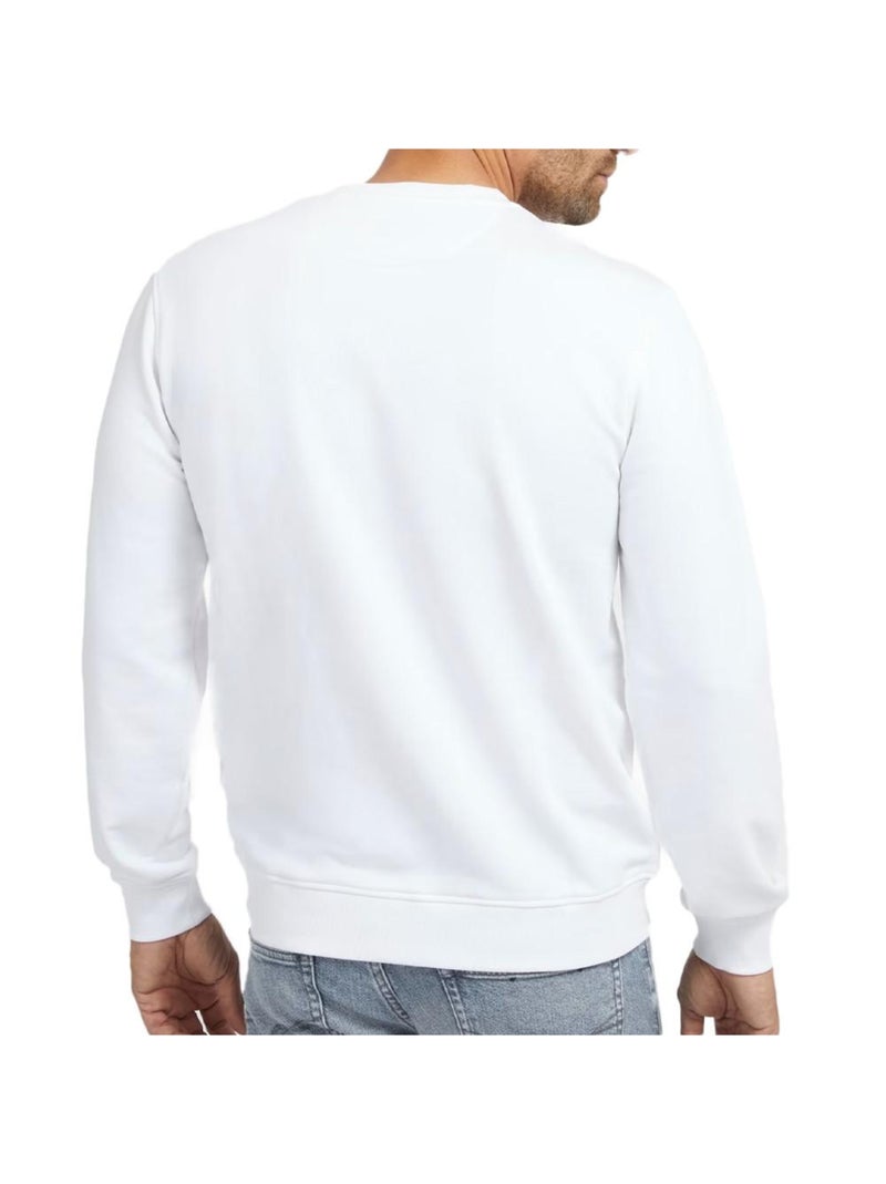 Sweat Homme Guess Brode Blanc - Kiabi