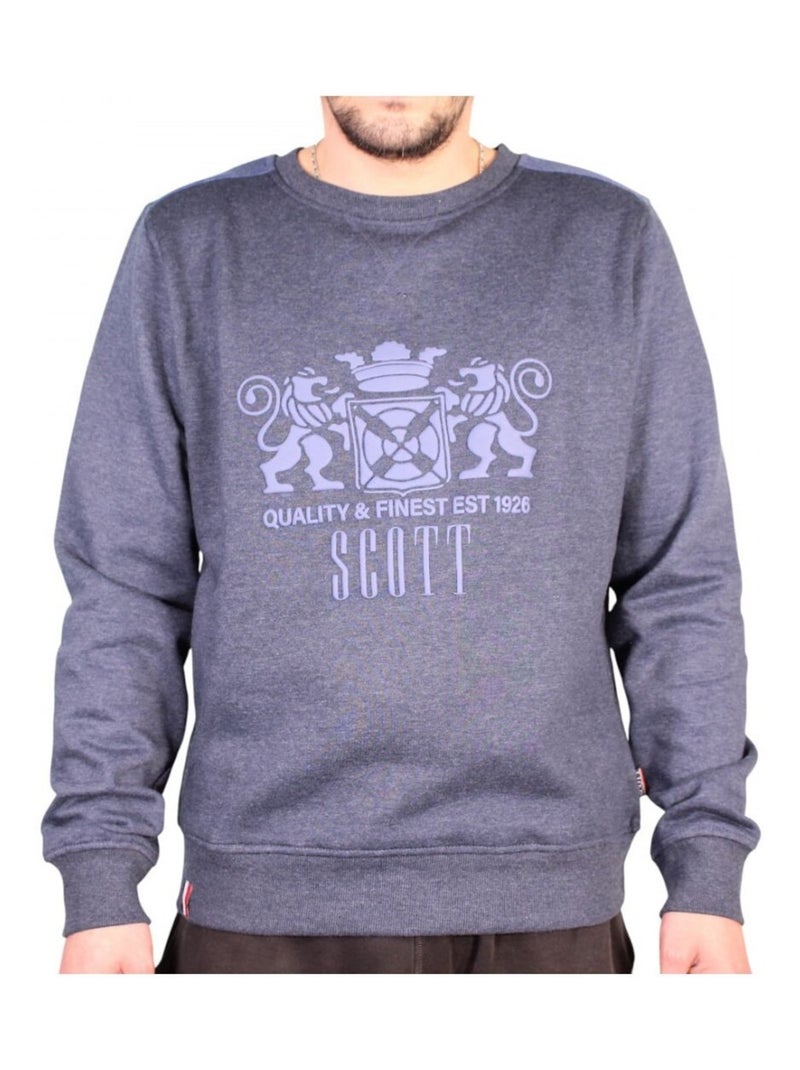 Sweat Homme Scott Bleu marine - Kiabi