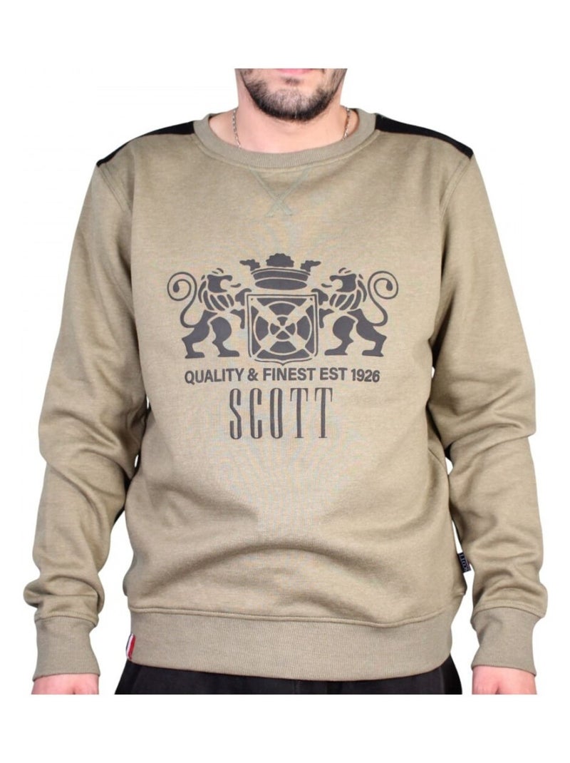 Sweat Homme Scott Kaki - Kiabi
