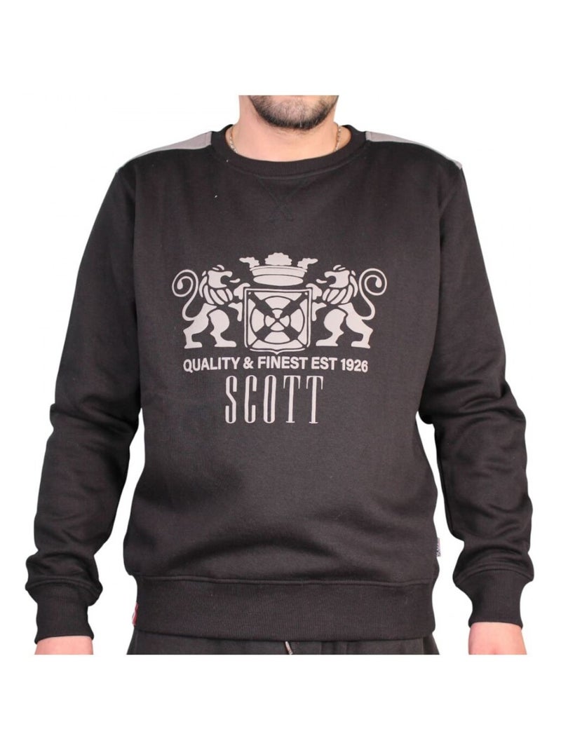 Sweat Homme Scott Noir Noir - Kiabi