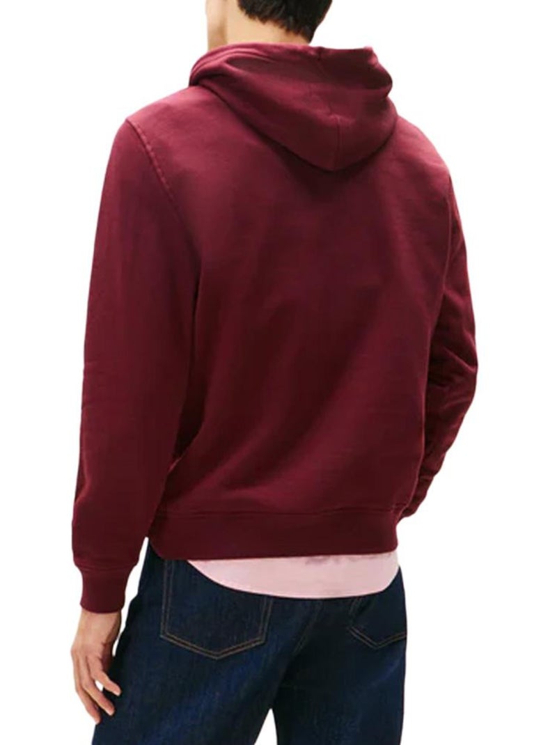 Sweat  Homme Tommy Hilfiger Linear Logo Bordeaux - Kiabi