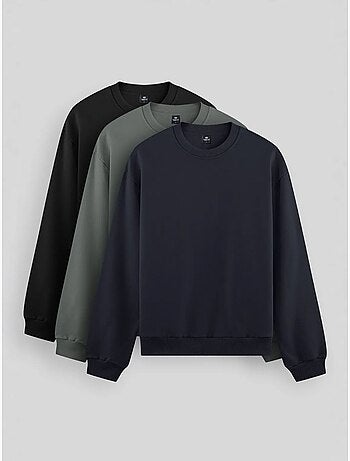 Sweat homme uni à col rond tommy