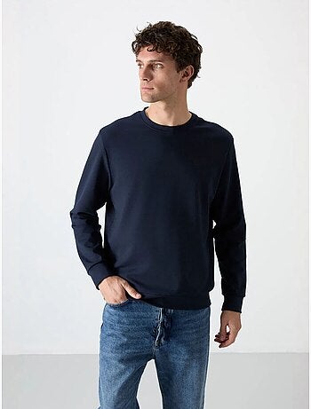 Sweat homme uni à col rond tommy