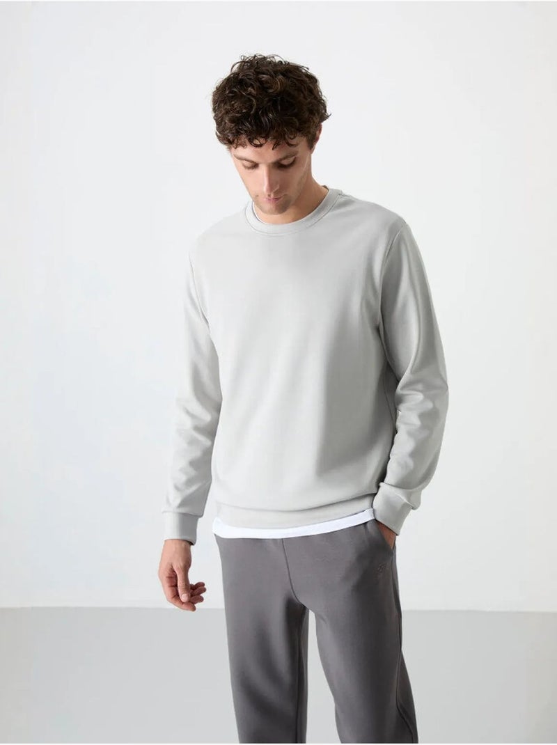 Sweat homme uni à col rond tommy Gris - Kiabi