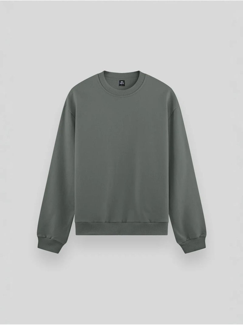 Sweat homme uni à col rond tommy Vert - Kiabi