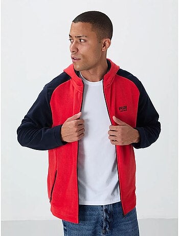 Sweat homme zippé à capuche en peluche tommy