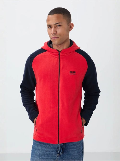 Sweat homme zippé à capuche en peluche tommy - Kiabi Sweat homme zippé à capuche en peluche tommy - Kiabi