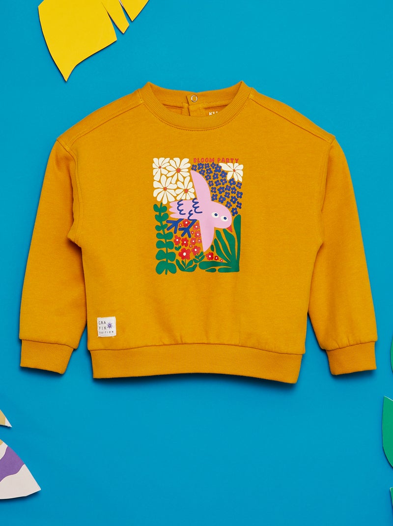 Sweat imprimé - Grafik Edition Jaune - Kiabi