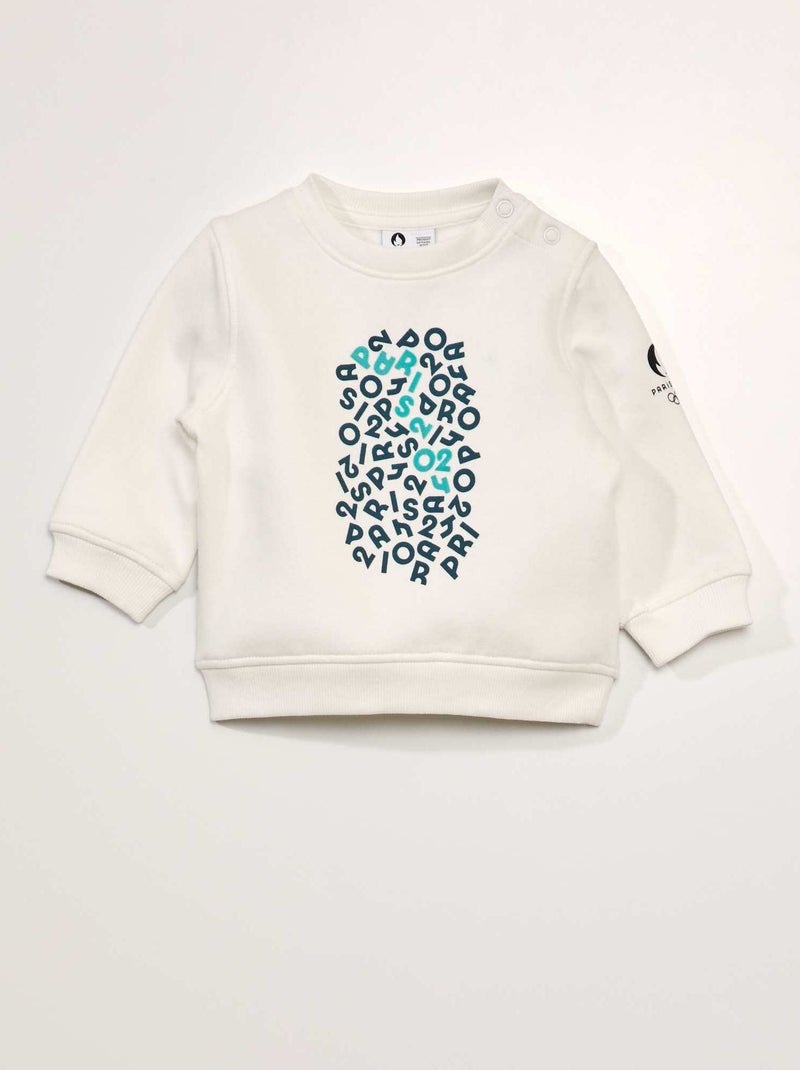 Sweat imprimé - Paris 2024 Blanc - Kiabi