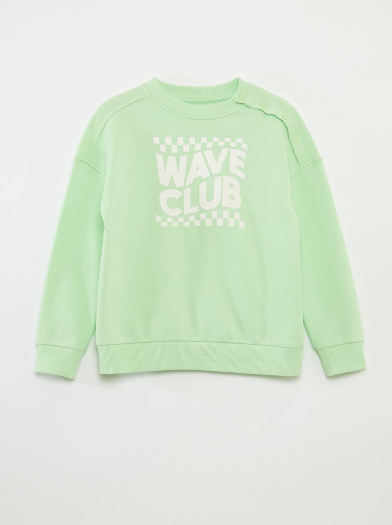 Sweat imprimé - So Easy Vert - Kiabi