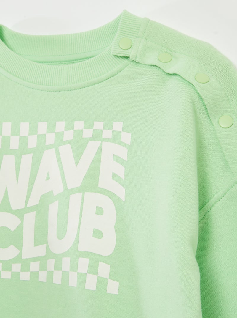 Sweat imprimé - So Easy Vert - Kiabi