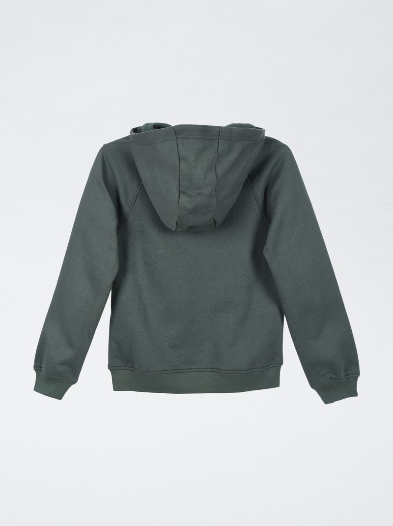 Sweat imprimé à capuche - collection facile à enfiler Vert - Kiabi