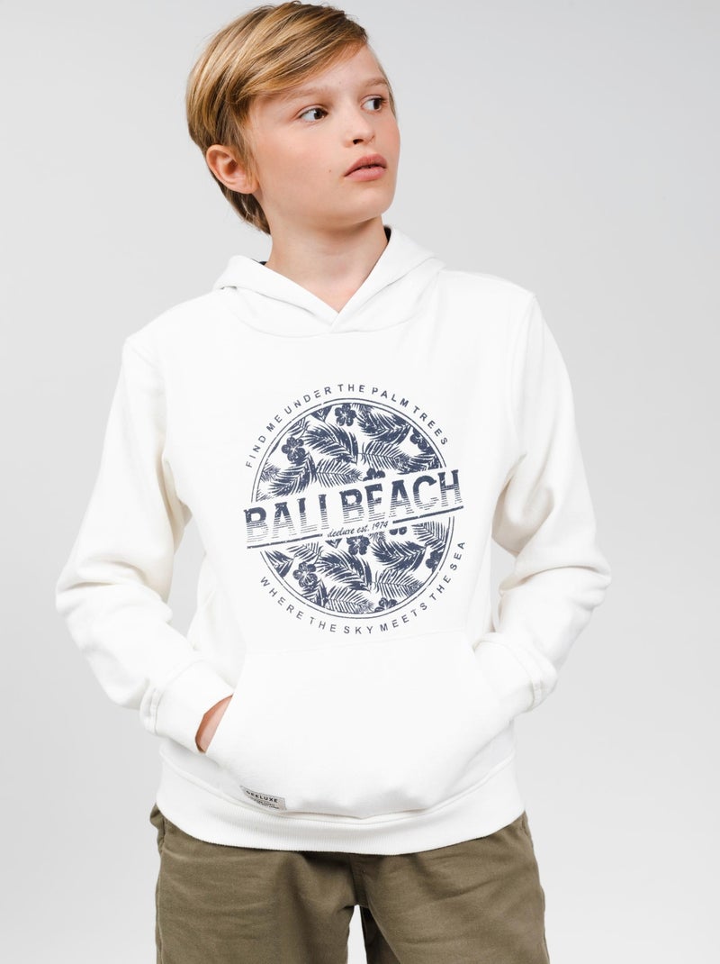 Sweat imprimé à capuche 'Deeluxe' Blanc - Kiabi