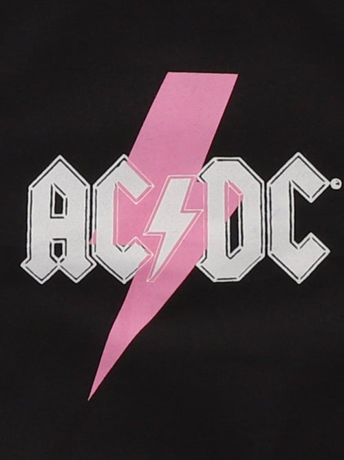 Sweat imprimé 'ACDC' en polaire coton uni - Kiabi