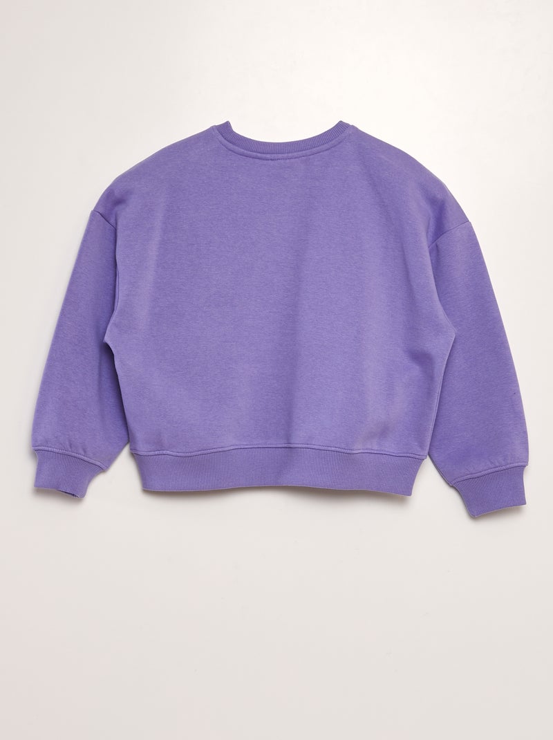 Sweat imprimé 'ACDC' Violet - Kiabi