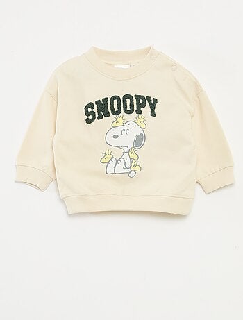 Sweat imprimé animé 'Snoopy' en polaire coton