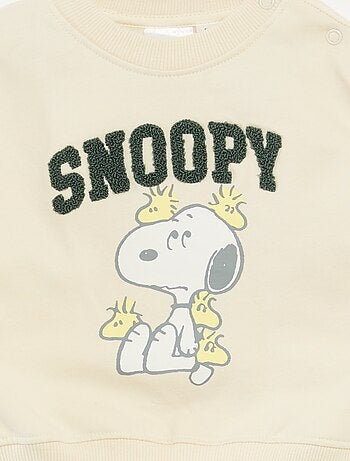 Sweat imprimé animé 'Snoopy' en polaire coton