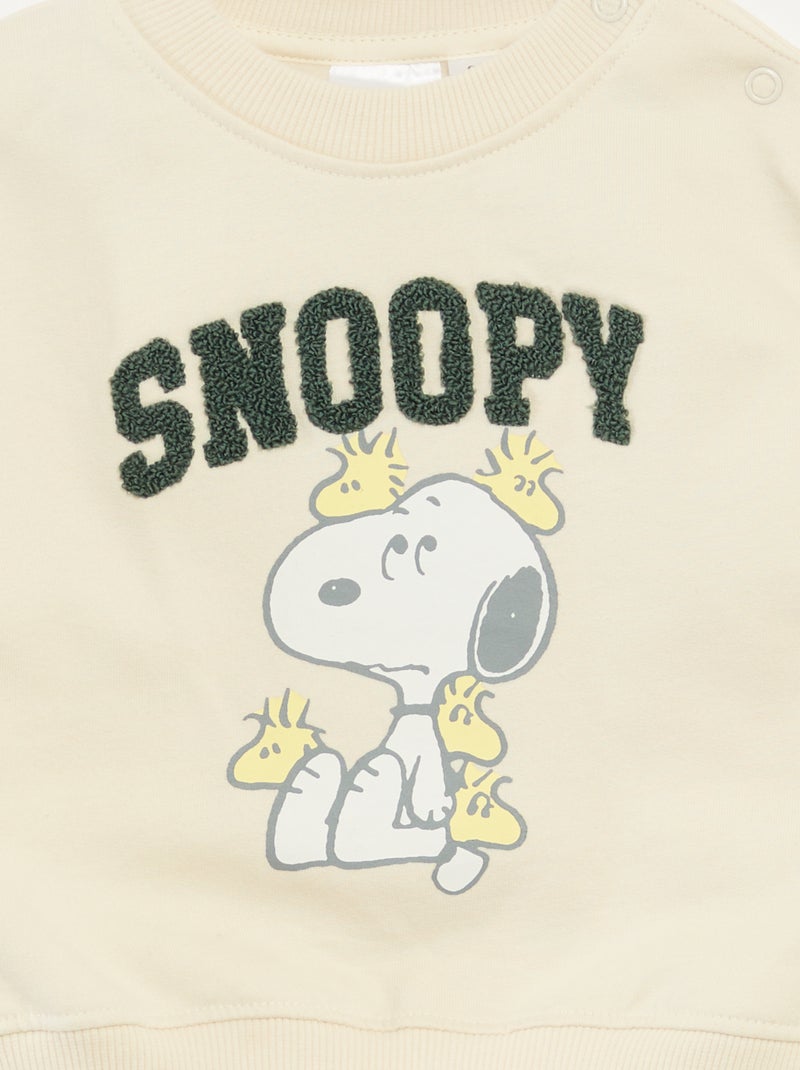 Sweat imprimé animé 'Snoopy' en polaire coton Gris - Kiabi
