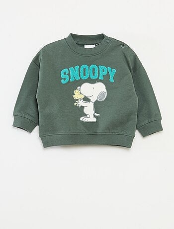 Sweat imprimé animé 'Snoopy' en polaire coton