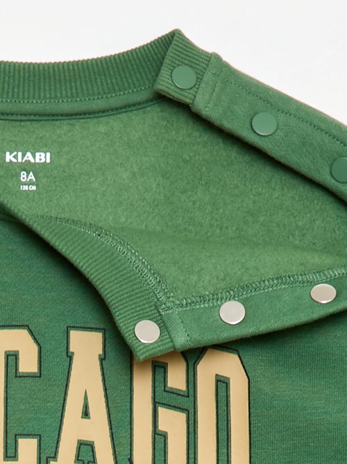 Sweat imprimé avec pressions aimantées - So Easy - Kiabi