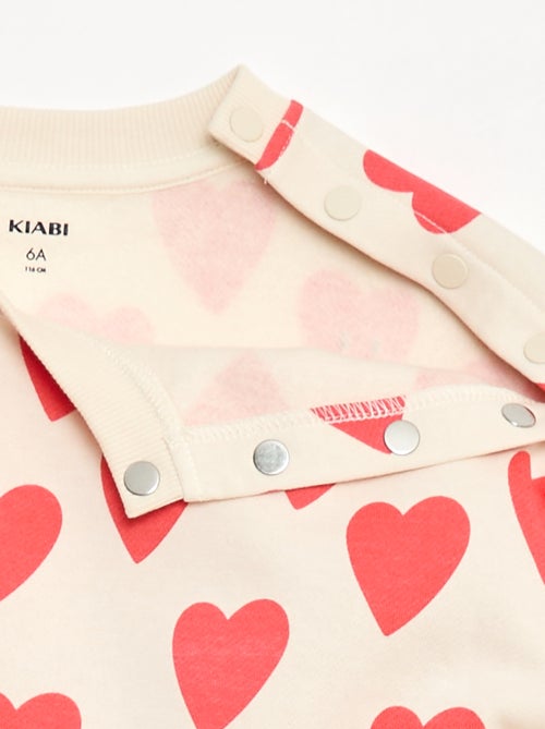 Sweat imprimé avec pressions aimantées à l'épaule - collection facile à enfiler - Kiabi