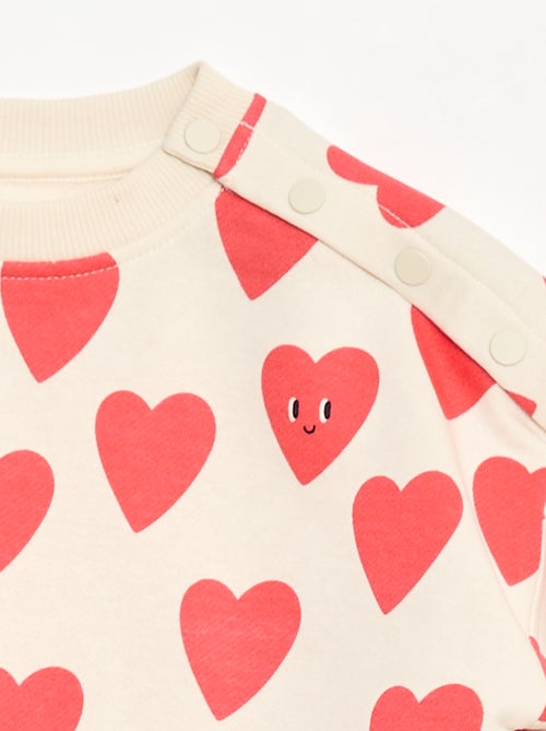 Sweat imprimé avec pressions aimantées à l'épaule - collection facile à enfiler - Kiabi