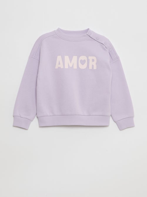 Sweat imprimé avec pressions aimantées à l'épaule - collection facile à enfiler - Kiabi