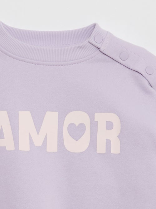 Sweat imprimé avec pressions aimantées à l'épaule - collection facile à enfiler - Kiabi