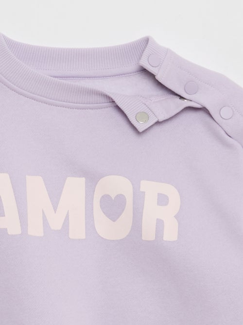 Sweat imprimé avec pressions aimantées à l'épaule - So Easy - Kiabi